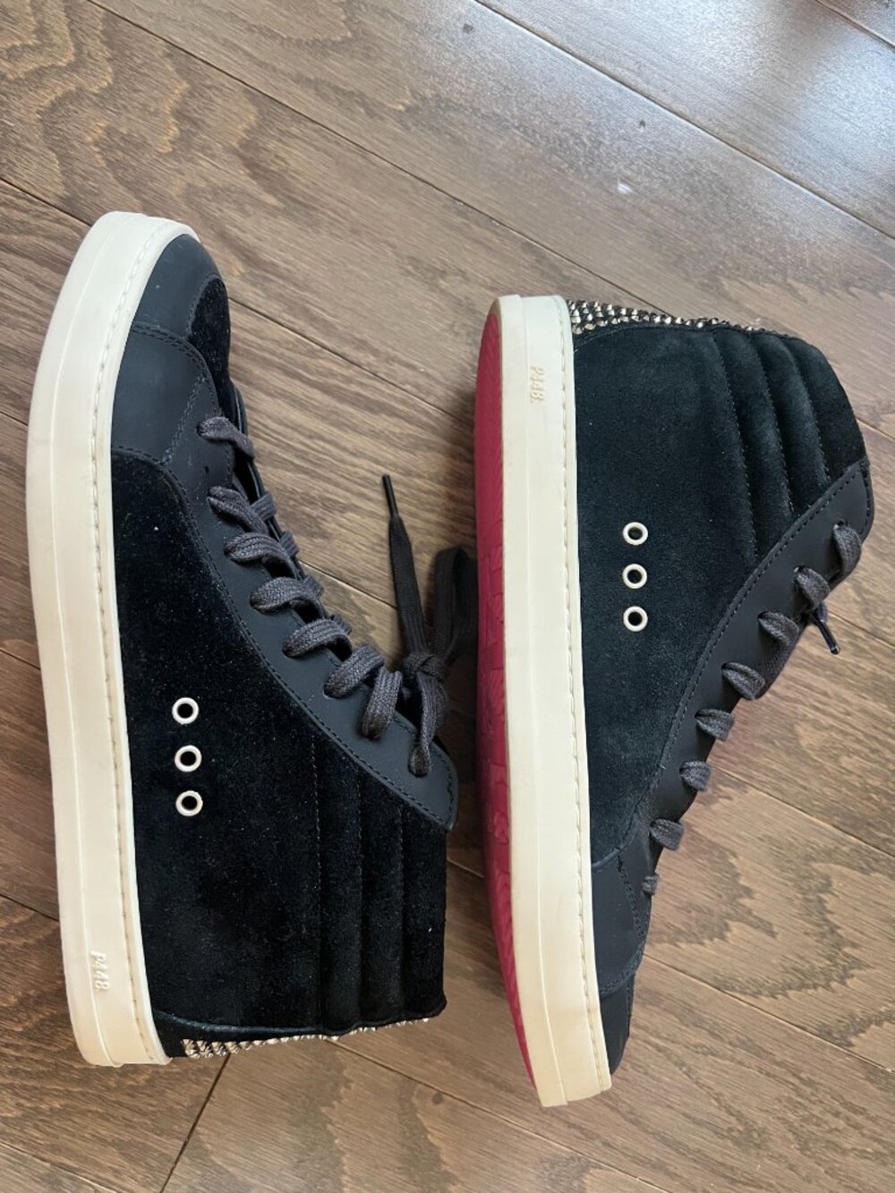 P448 Women’s High Top Skater Sneakers Leather Sneakers Streetwear Casual Shoes